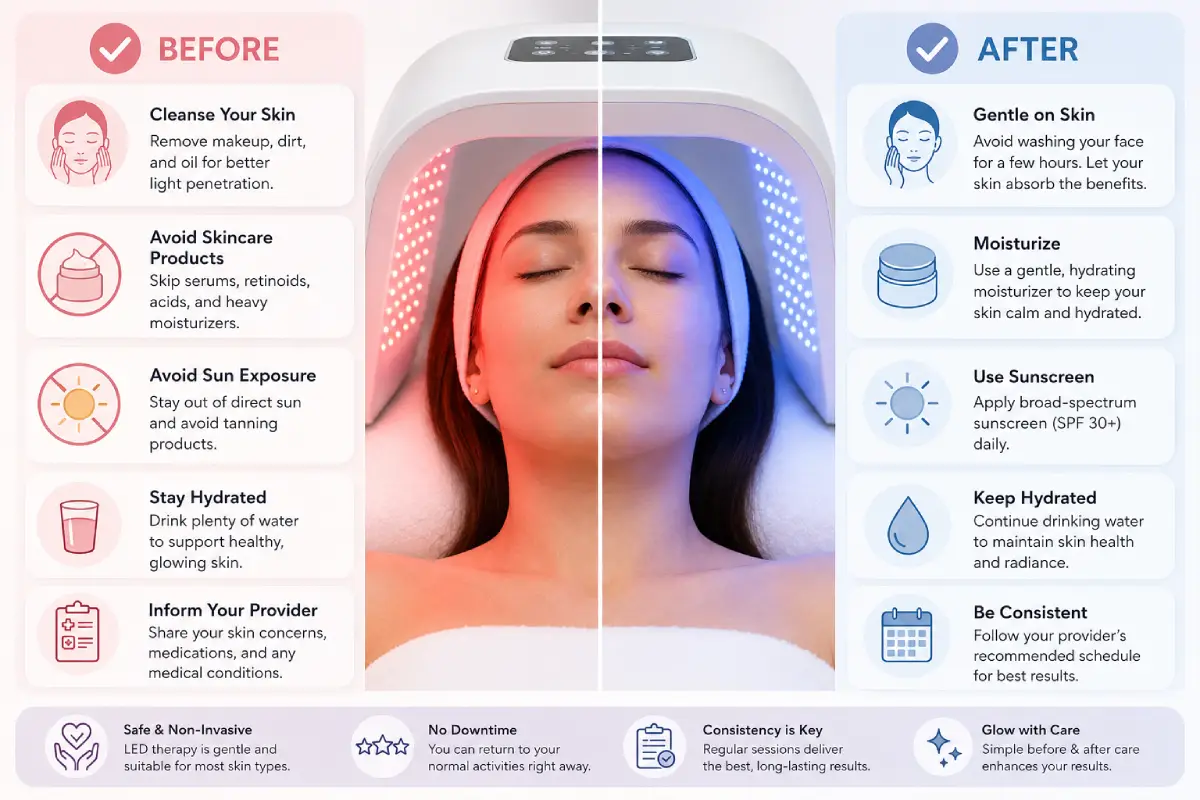 What to Do Before and After LED Light Therapy Treatment_ _ House of Onyx MedSpa